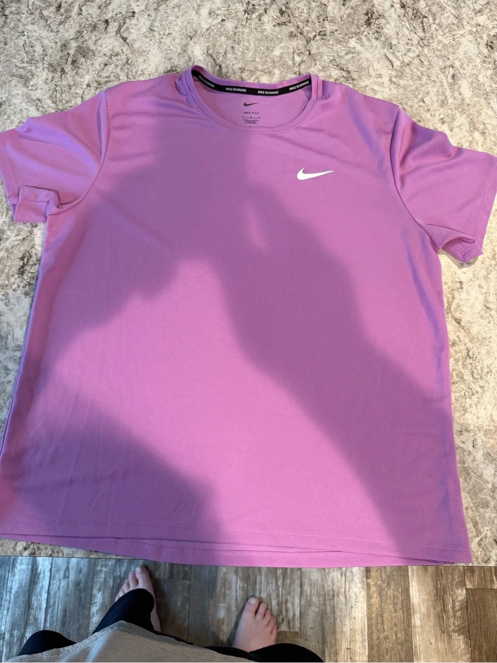 Nike Dri-FIT Running Shirt Women’s Large Violet Short Sleeve Athletic Top